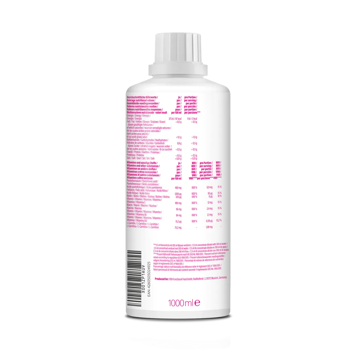 Zero Drink (1000ml) Zitronen-Eistee – Bild 7