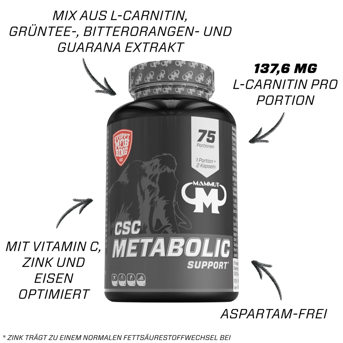 CSC Metabolic Support (150 Kapseln) – Bild 2