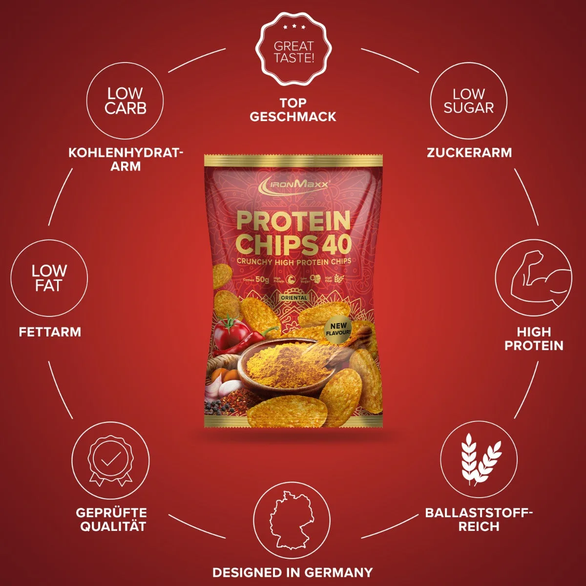 Protein Chips 40 (50g) - Oriental – Bild 3