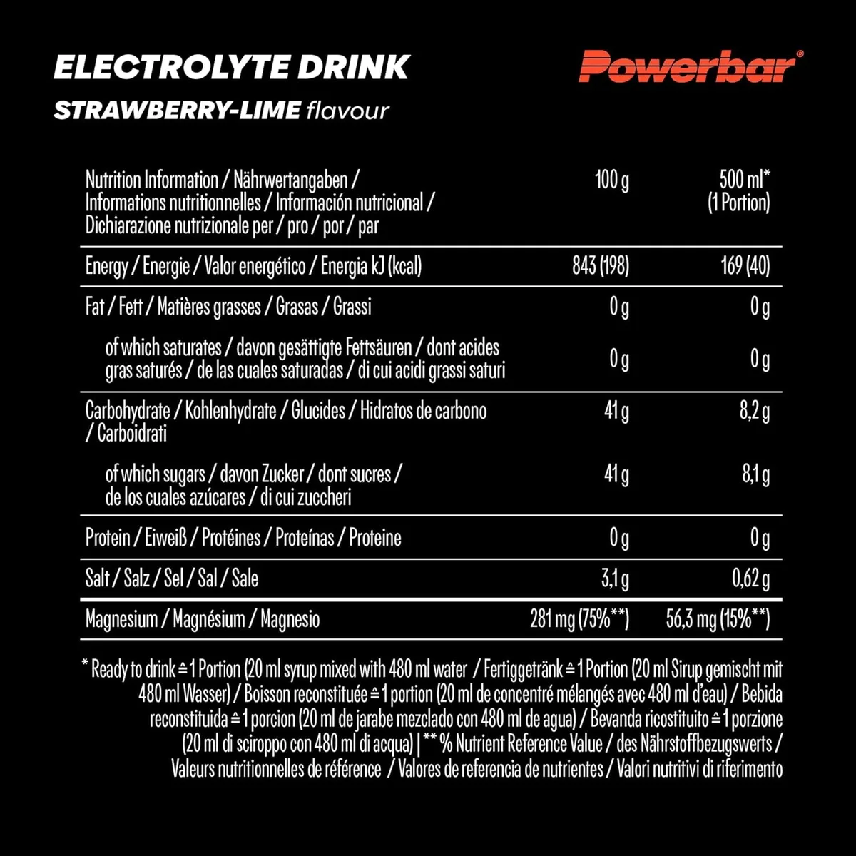 Electrolyte Drink Sirup (1000ml) Erdbeer-Limette – Bild 6