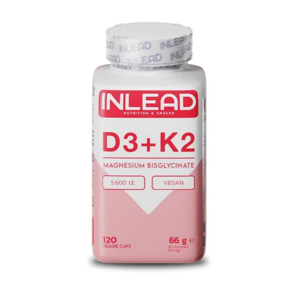 Inlead Nutrition Vitamin D3 + K2 + Magnesium, 120 kaps.