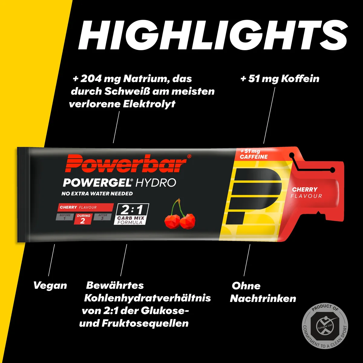 PowerGel Hydro (24x67g) Cola mit Koffein – Bild 5