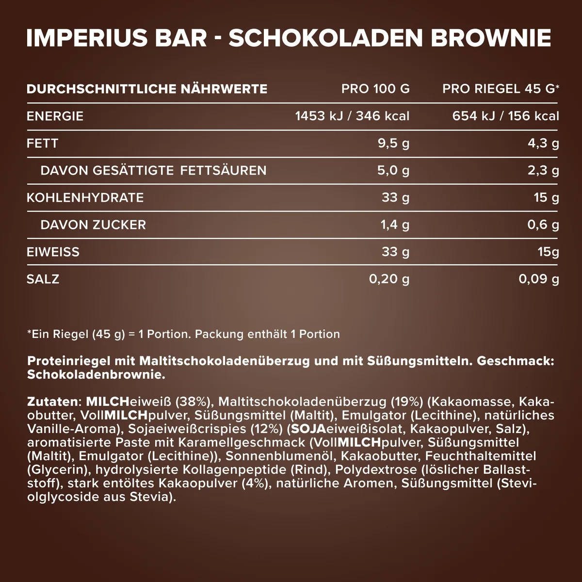 Imperius (24x45g) - Chocolate Brownie – Bild 5