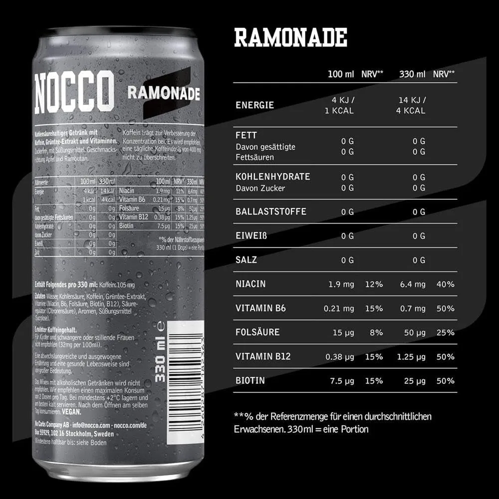 Nocco Black (330ml) Cola Orange – Bild 6