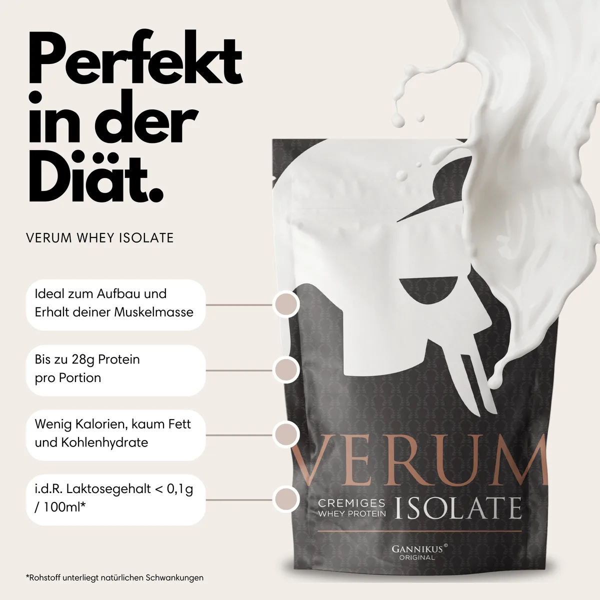 VERUM WHEY ISOLATE - 1kg Schokoladenmilch – Bild 3