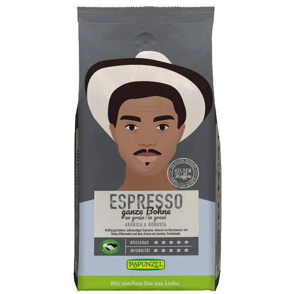 Heldenkaffee Espresso ganze Bohne bio (1000g)