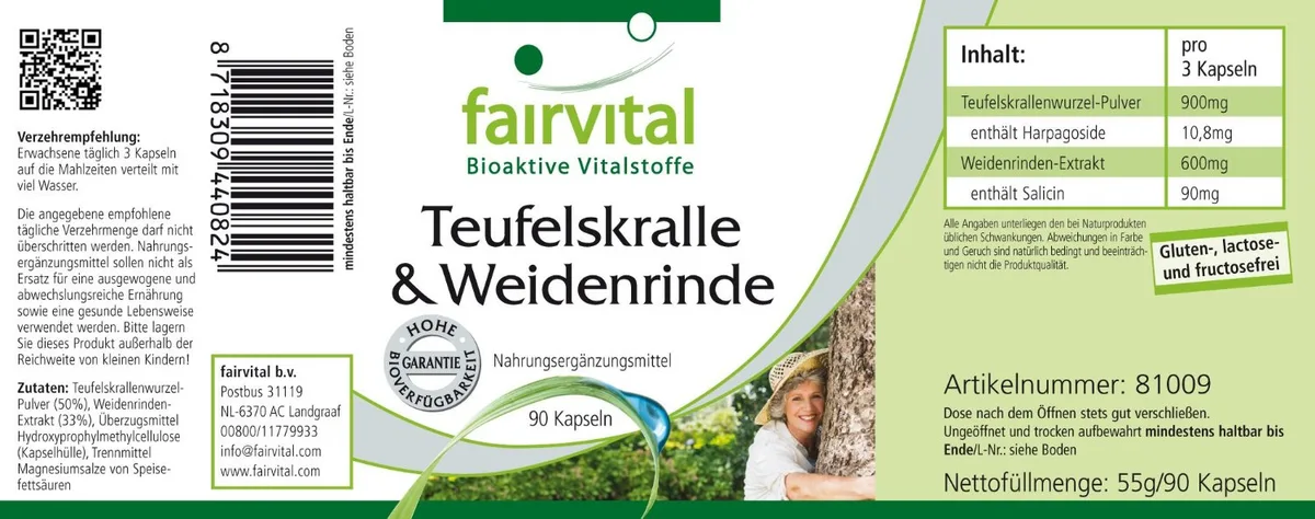 Teufelskralle und Weidenrinde (90 Kapseln) – Bild 2