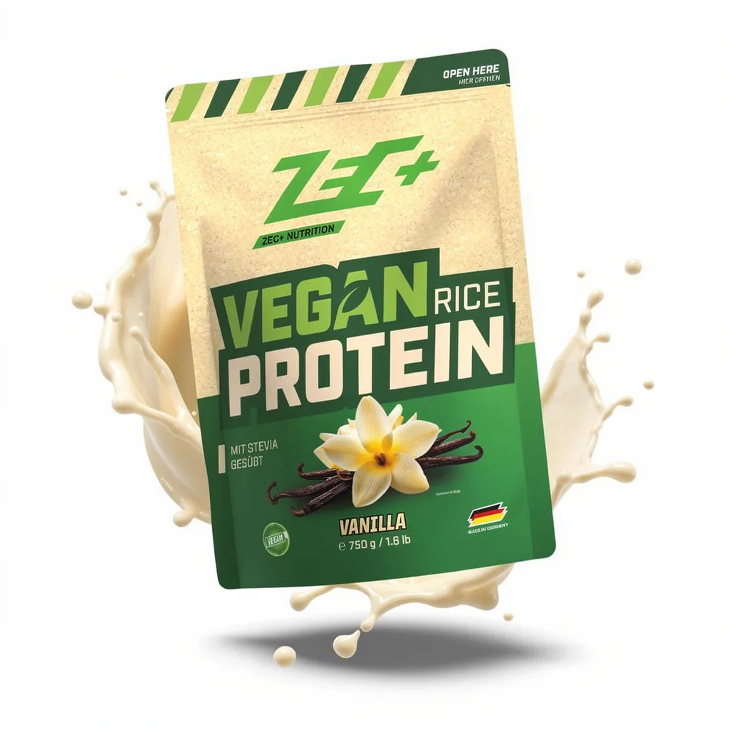 ZEC+ VEGAN RICE PROTEIN 750g Haselnuss – Bild 3