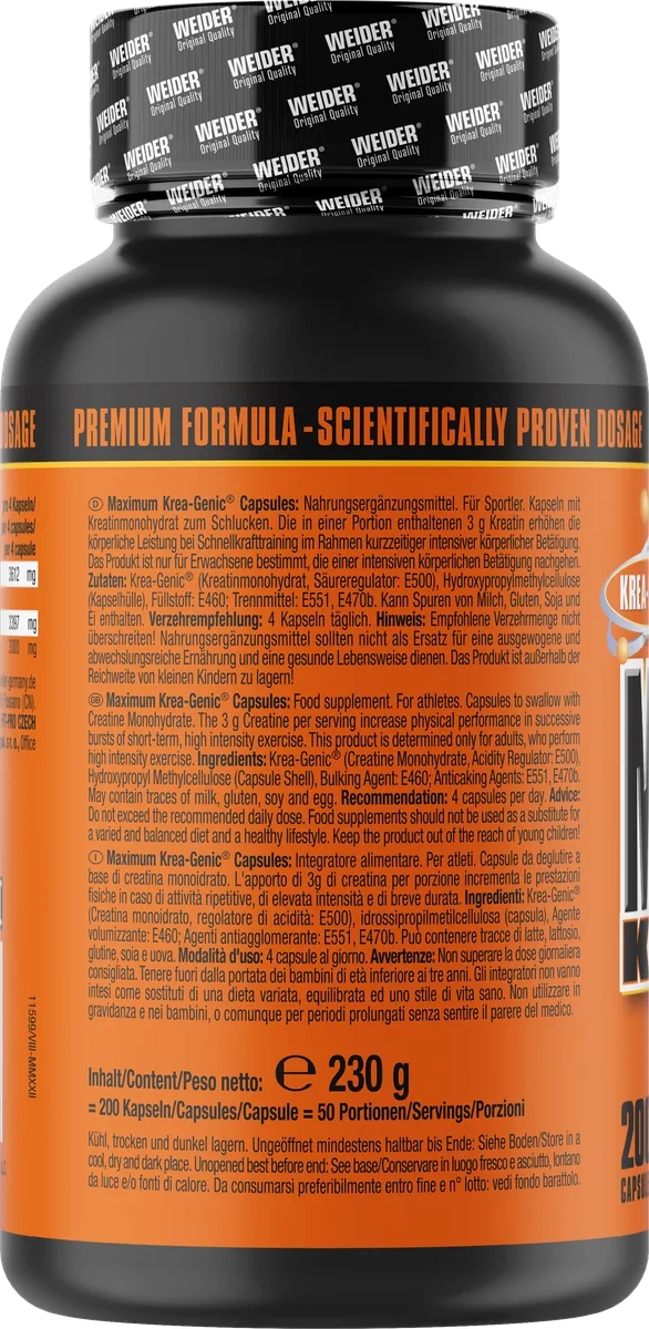 Maximum Krea-Genic (200 Kapseln) – Bild 3