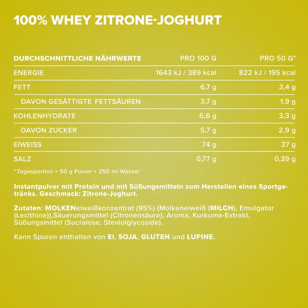 100% Whey Protein (900g) - Lemon-Yoghurt – Bild 4
