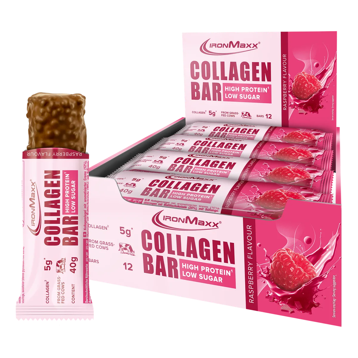 Collagen Bar (12x40g) - Raspberry