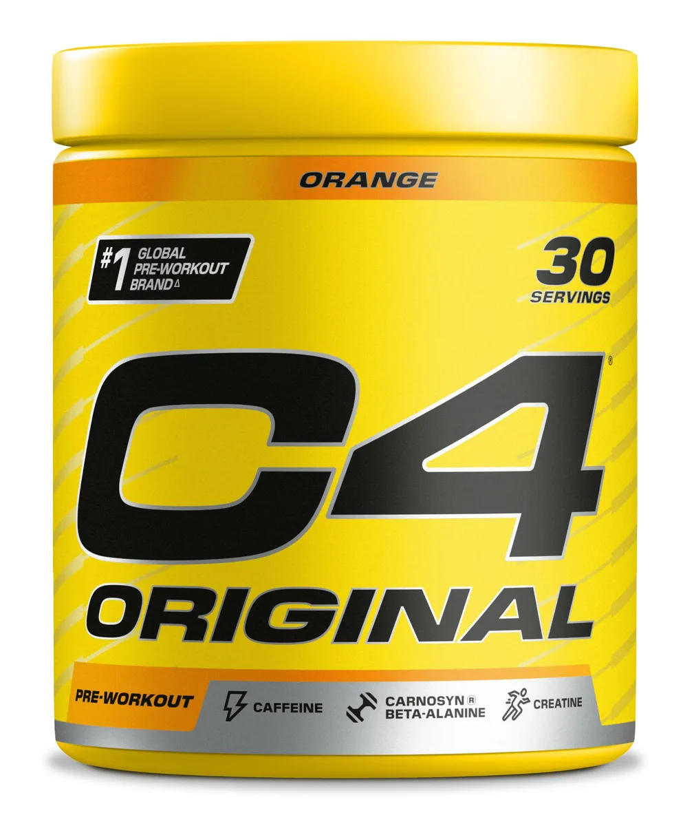 C4 Original - Pre-Workout-Booster - Getränkepulver für Energy Drink | 150 mg Koffein + Beta-Alanin + Kreatin-Monohydrat (Orange, 30 Portionen)