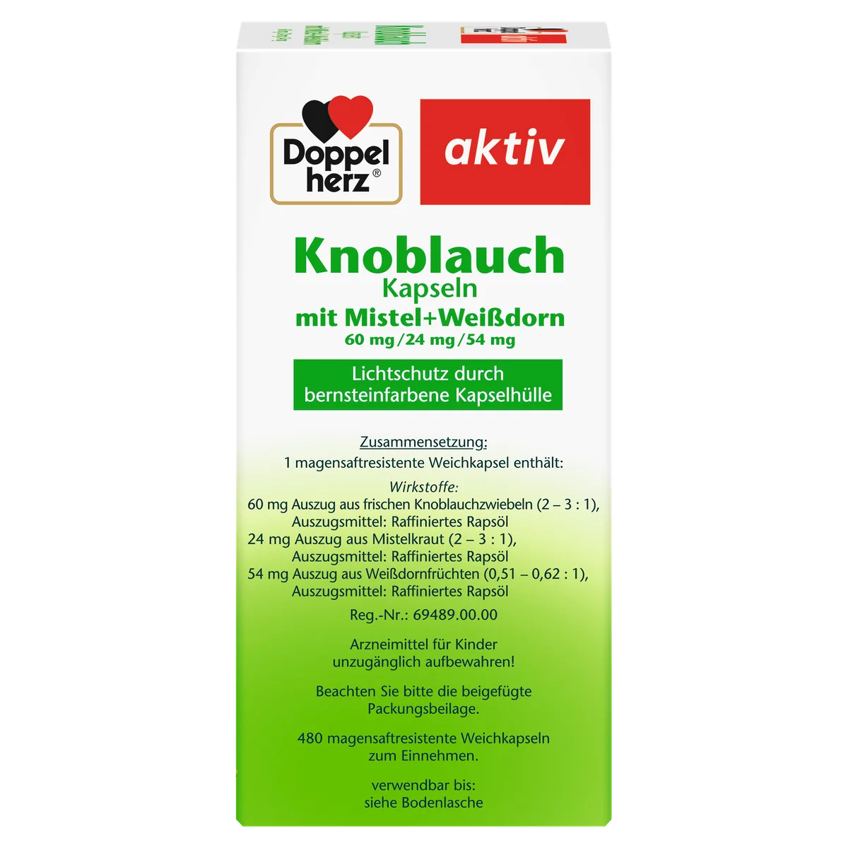 Knoblauch Kapseln mit Misteln + Weißdorn + Vitamin B1 (480 Kapseln) – Bild 2