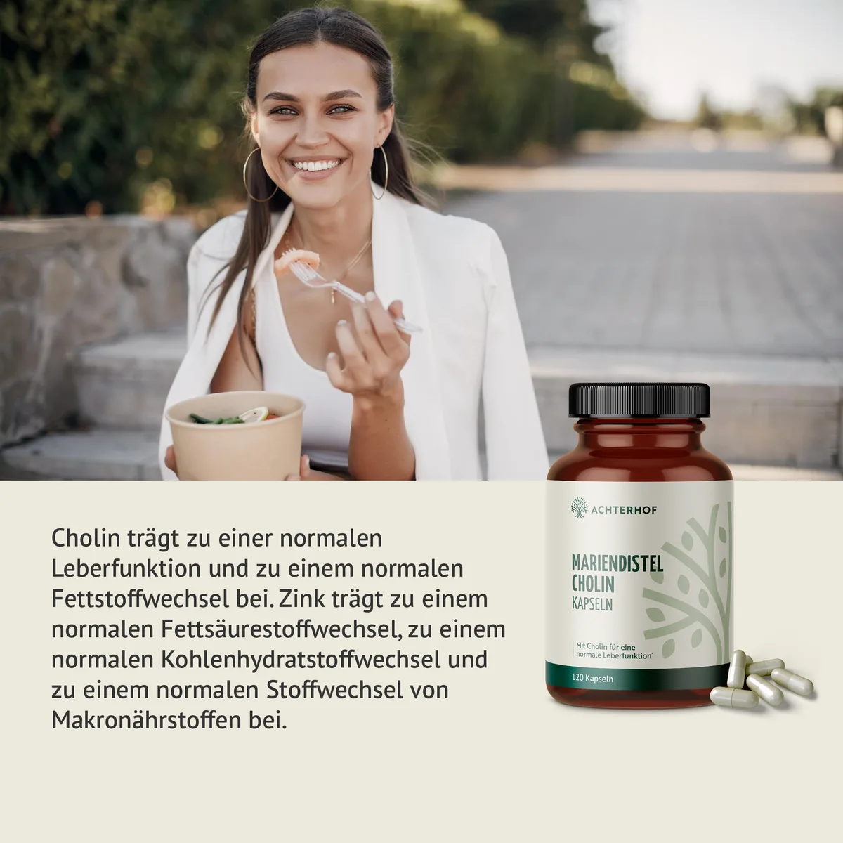 Mariendistel Cholin Kapseln (120 Kapseln) – Bild 3