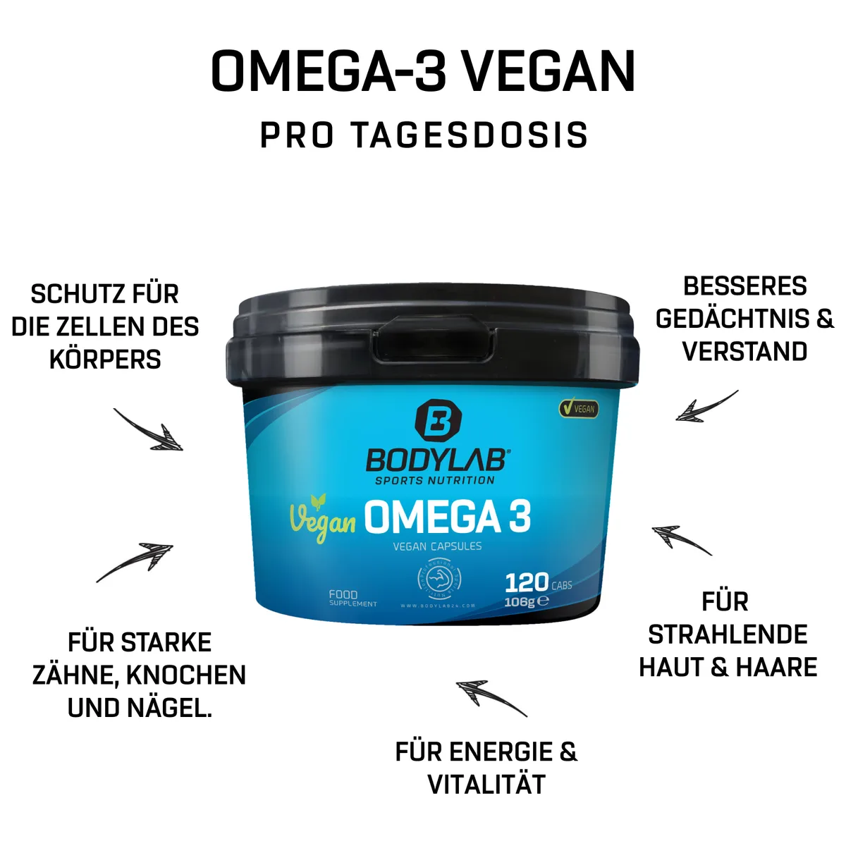 Vegan Omega 3 (120 Kapseln) – Bild 4
