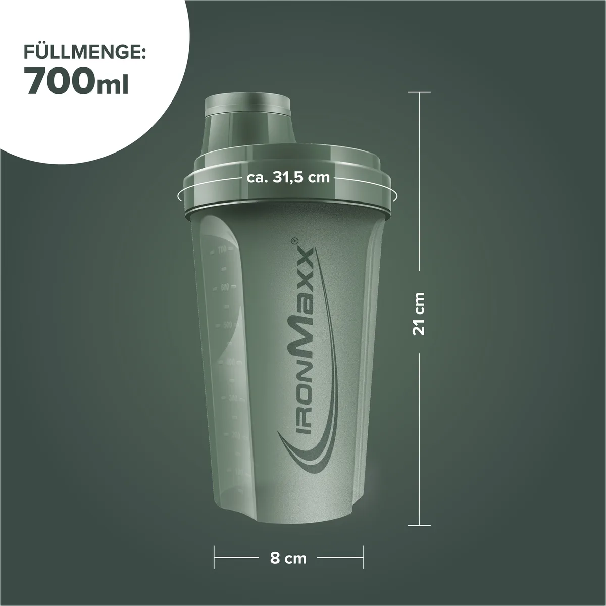 Shaker (700ml) - Mineral Green – Bild 3