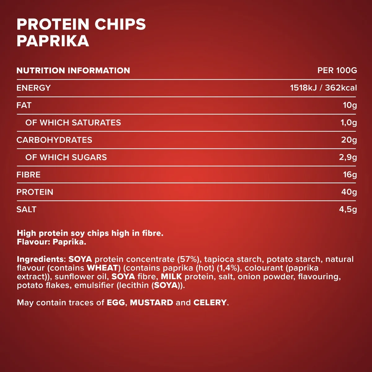 Protein Chips 40 (50g) - Paprika – Bild 4