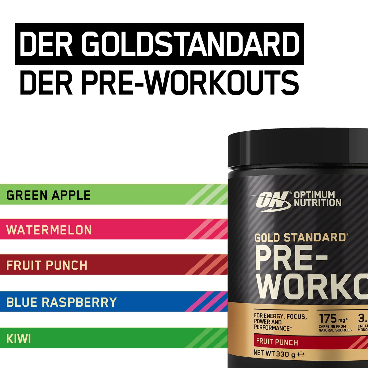 Gold Standard Pre-Work Out (330g) Fruit Punch – Bild 7