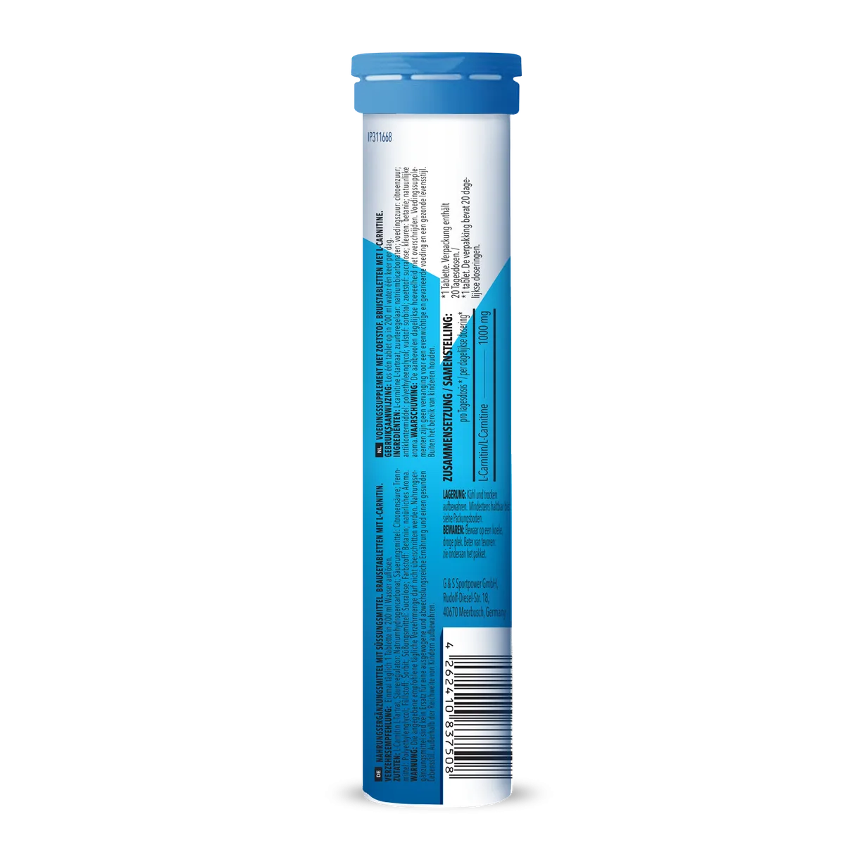 L-Carnitine - 20 Brausetabletten - Raspberry Flavouring – Bild 8