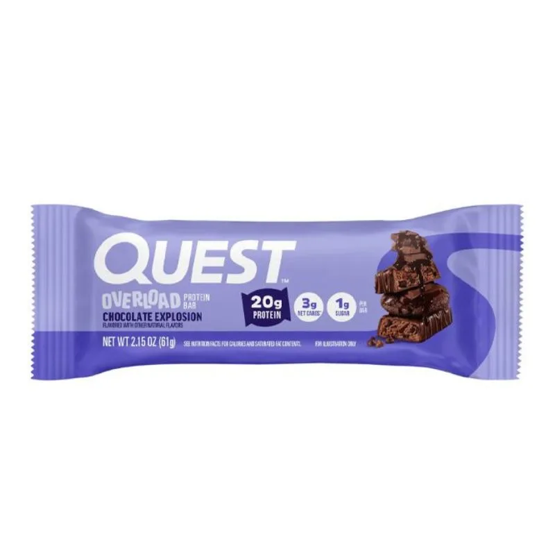 Quest Nutrition Quest Bar Overload Bars Proteinriegel 12 Riegel BOX / Chocolate Explosion – Bild 6