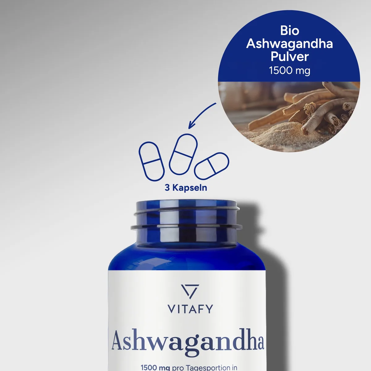 Bio Ashwagandha (90 Kapseln) – Bild 3