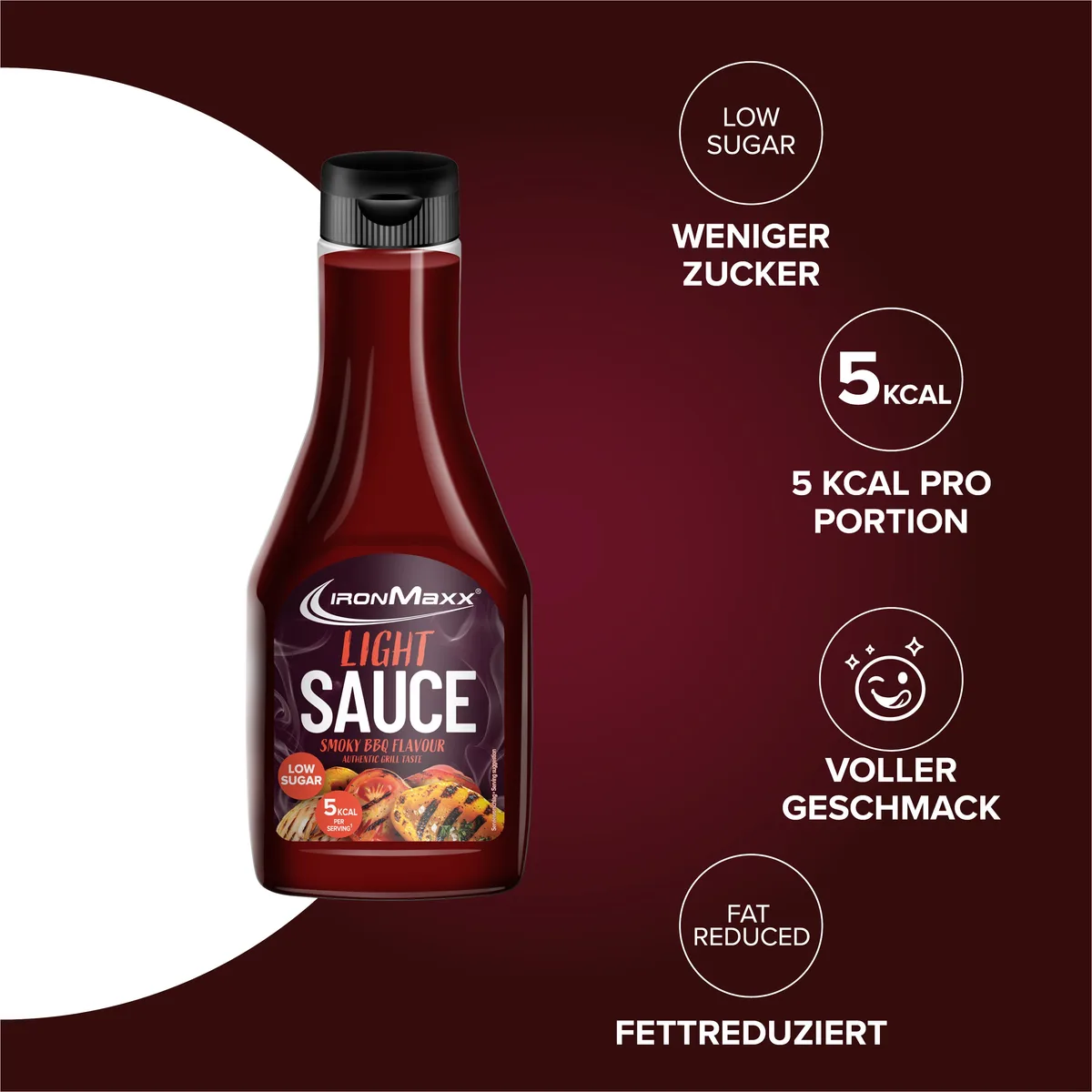 Light Sauce (285ml) - Smoky BBQ – Bild 2