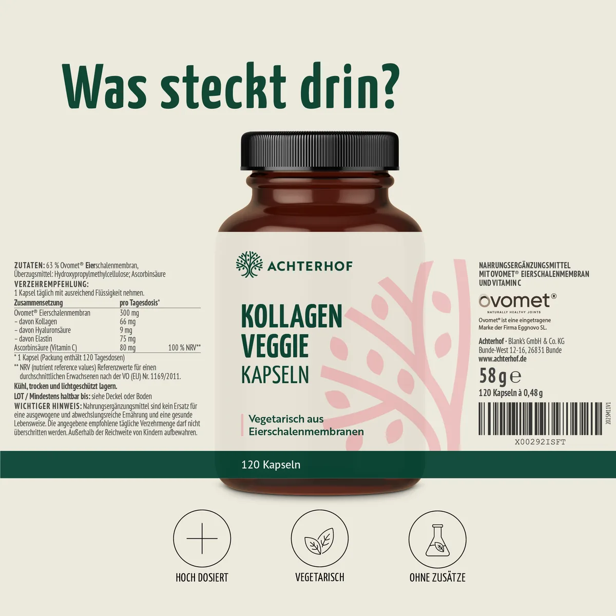 Kollagen Veggie Kapseln (120 Kapseln) – Bild 7