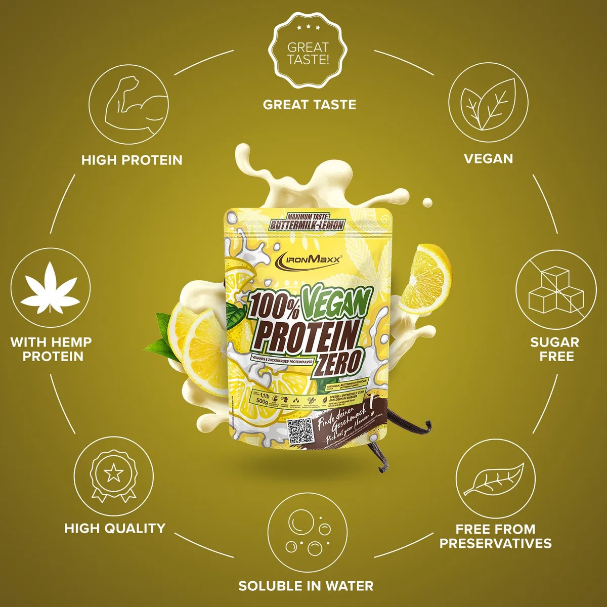 Vegan Protein Zero - buttermilk lemon – Bild 4