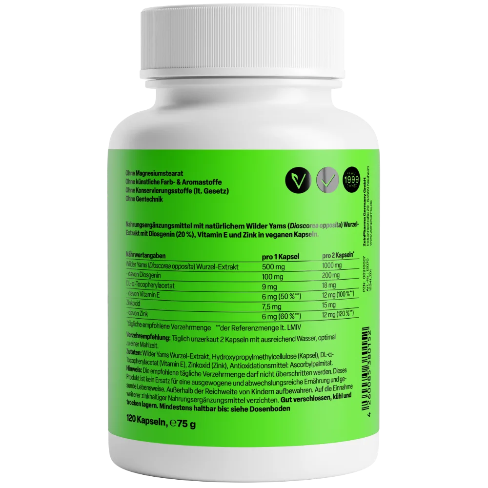 Wild Yams Plus 500mg (120 Kapseln) – Bild 2
