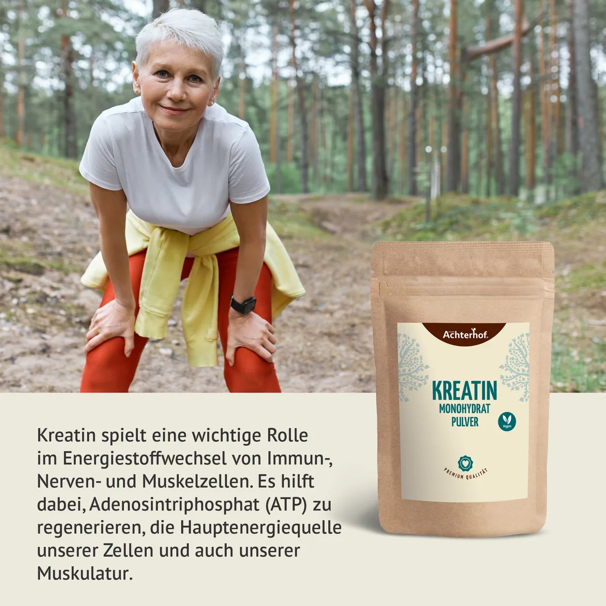 Kreatin Monohydrat Pulver (100g) – Bild 5