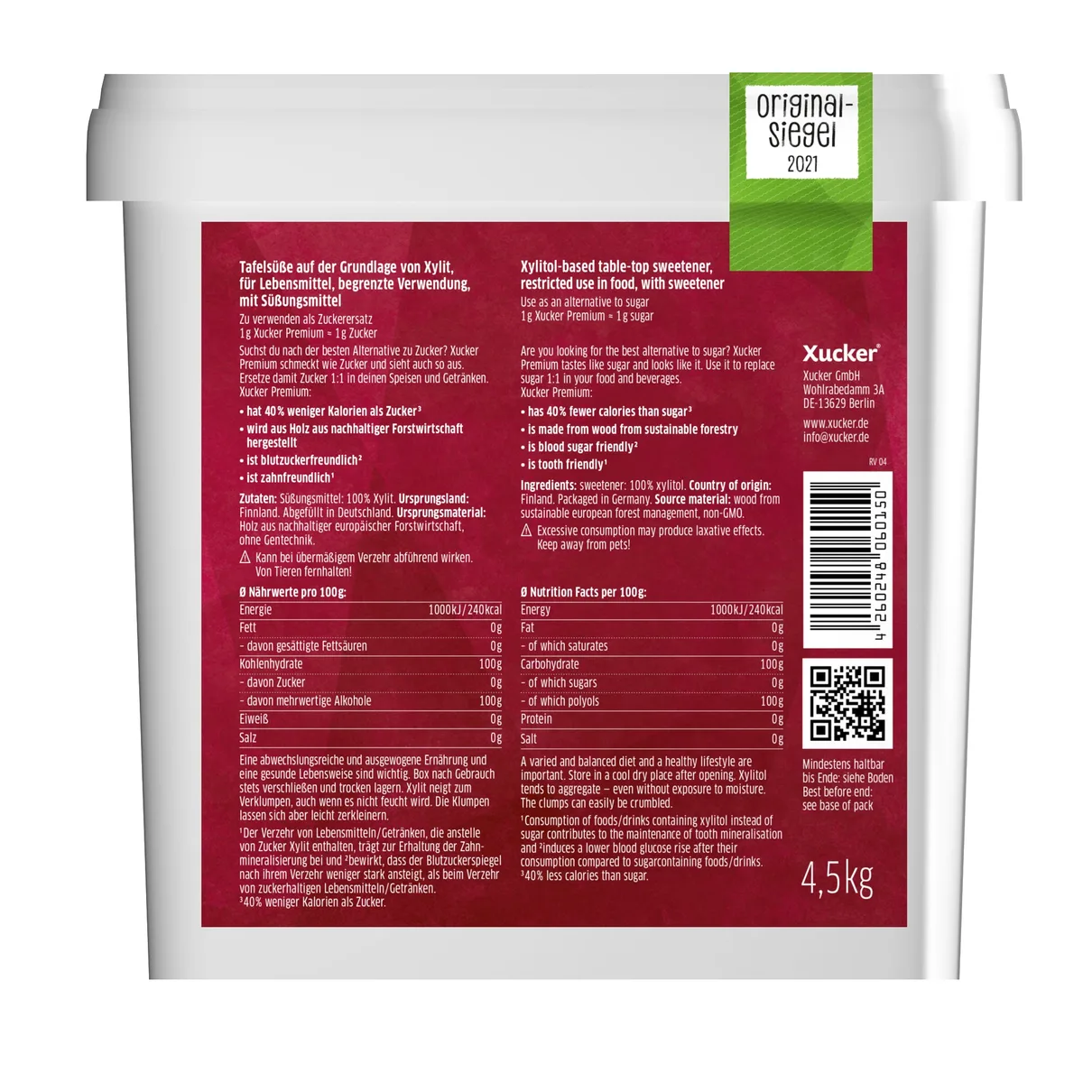 Xucker premium 100% Xylit (4500g) – Bild 3