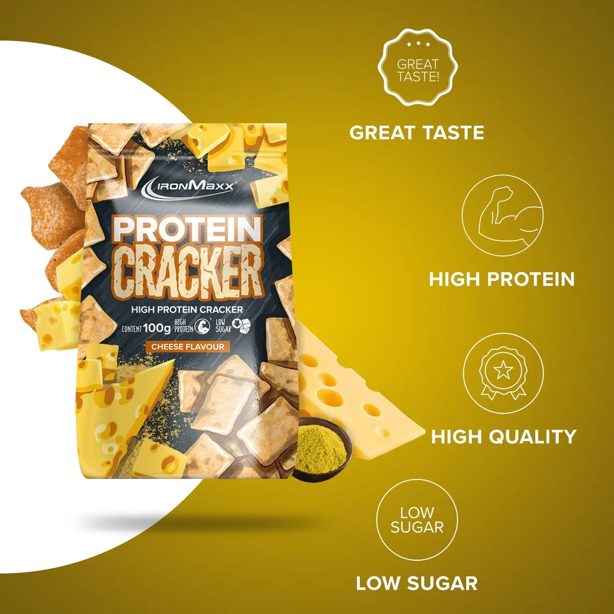 Protein Cracker (100g) - Cheese – Bild 7