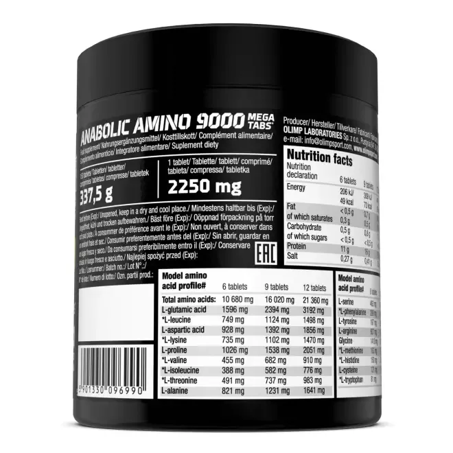 Anabolic Amino 9000 Mega Tabs (150 Tabletten) – Bild 2