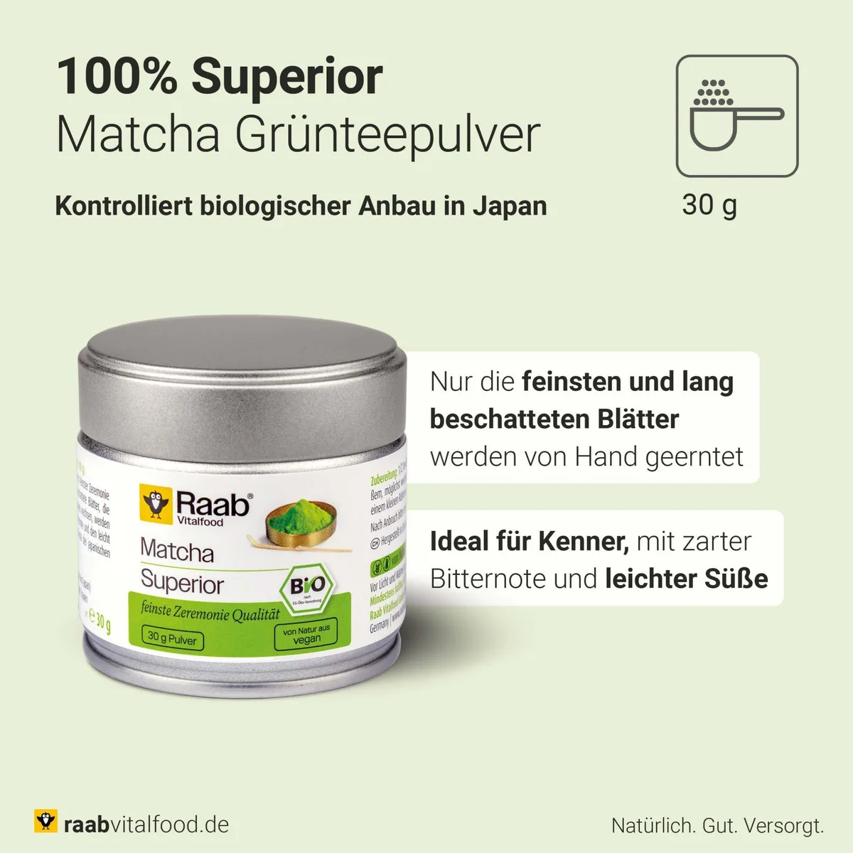 Bio Matcha Premium Pulver (30g) – Bild 3