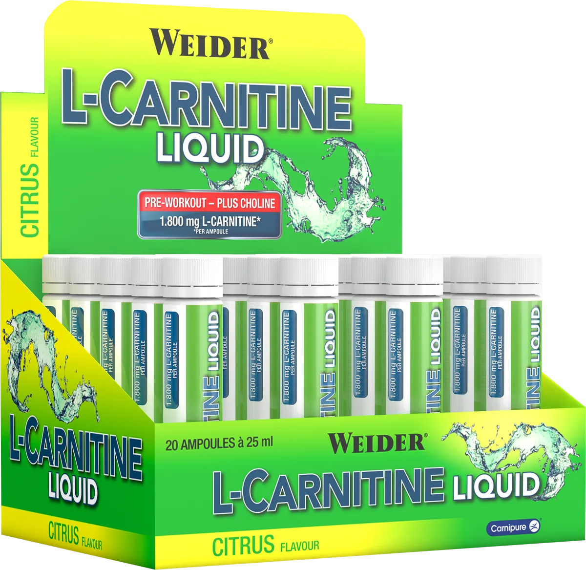 L-Carnitine Liquid 1.800 mg (20x25ml) Citrus – Bild 2