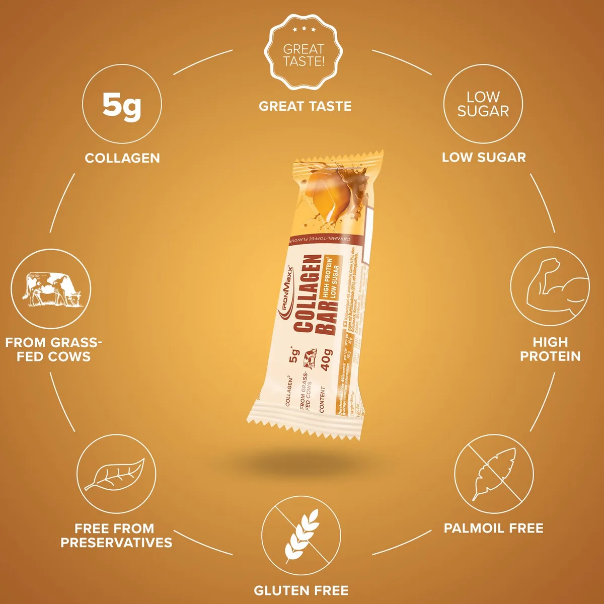 Collagen Bar (40g) - Caramel – Bild 5