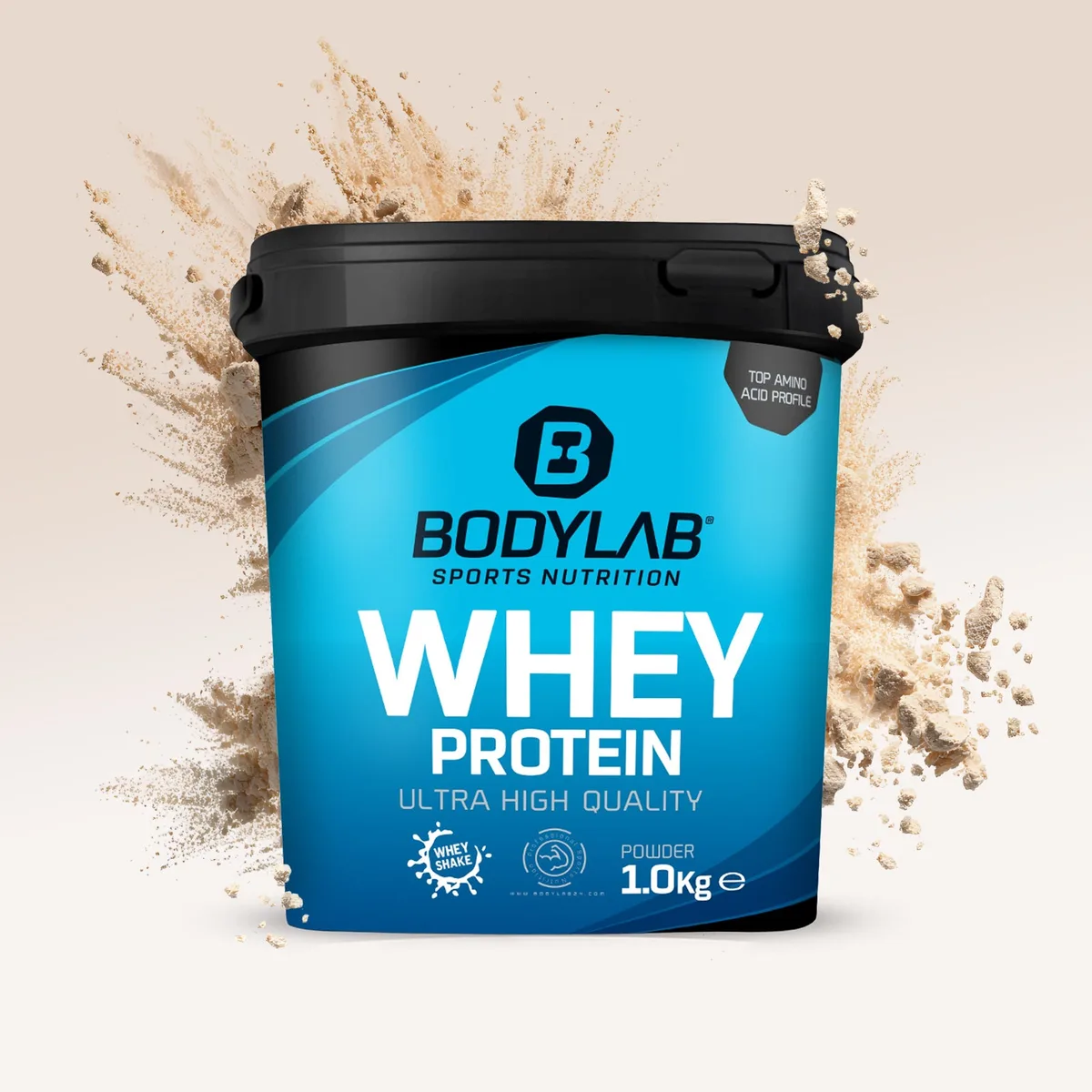 Whey Protein (1000g) Chunky Milk Chocolate Hazelnut Wafer – Bild 2