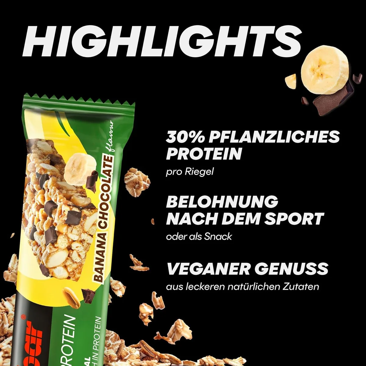 Natural Protein (18x40g) Chocolate Nuts – Bild 2