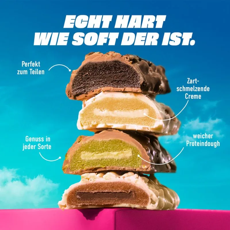 More Protein Satisbites 12 x 2x25g BOX / Milk Chocolate Pistachio – Bild 2