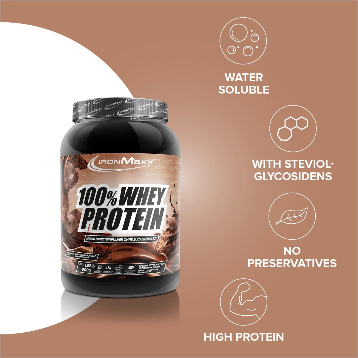 100% Whey Protein (900g) - Mousse au Chocolate – Bild 8