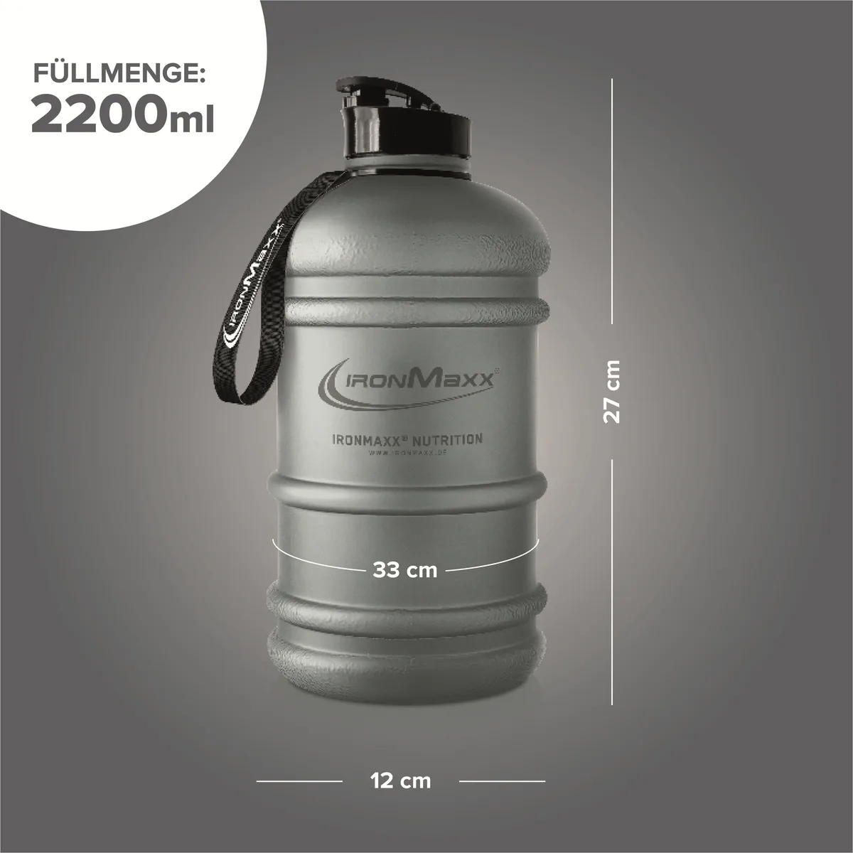 Water Gallon (2200ml) - Matt Transparent Frosted Ash Grey – Bild 5