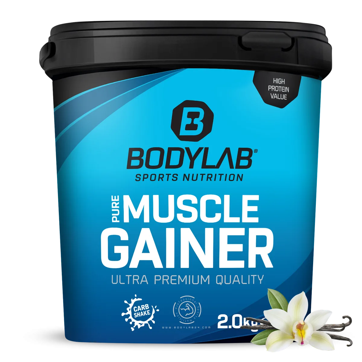 Pure Muscle Gainer (2000g) Vanille-Zimt – Bild 2
