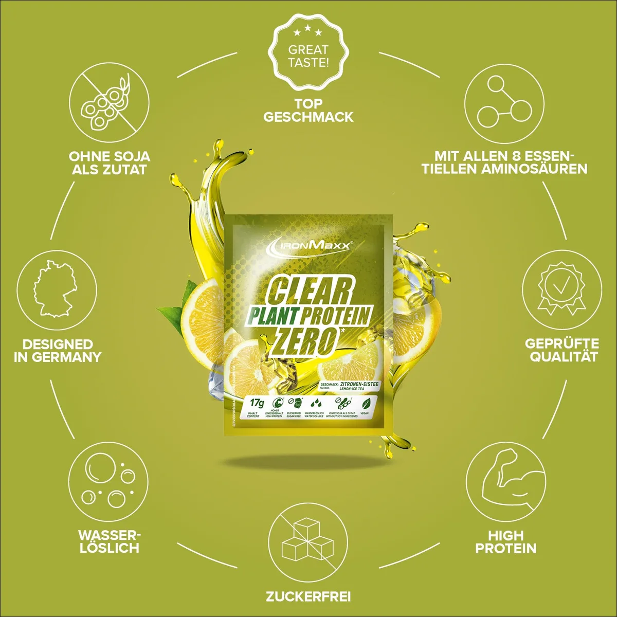 Clear Plant Protein ZERO (17g) - Lemon Ice Tea – Bild 5