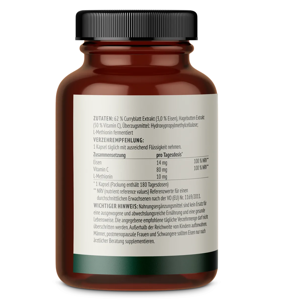 Eisen + Vitamin C Kapseln (180 Kapseln) – Bild 4