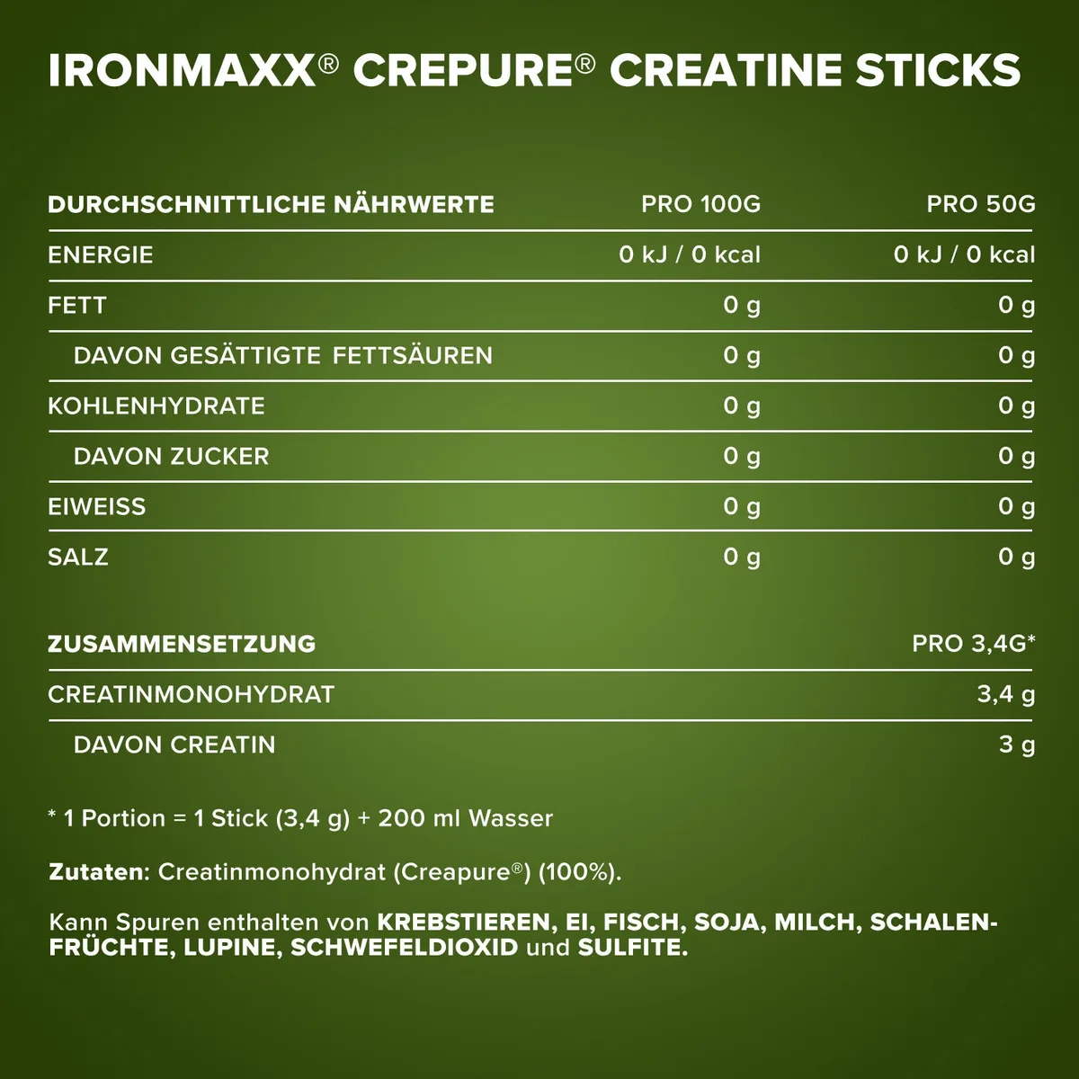 Creatine Creapure® Sticks (30x3,4g) – Bild 5