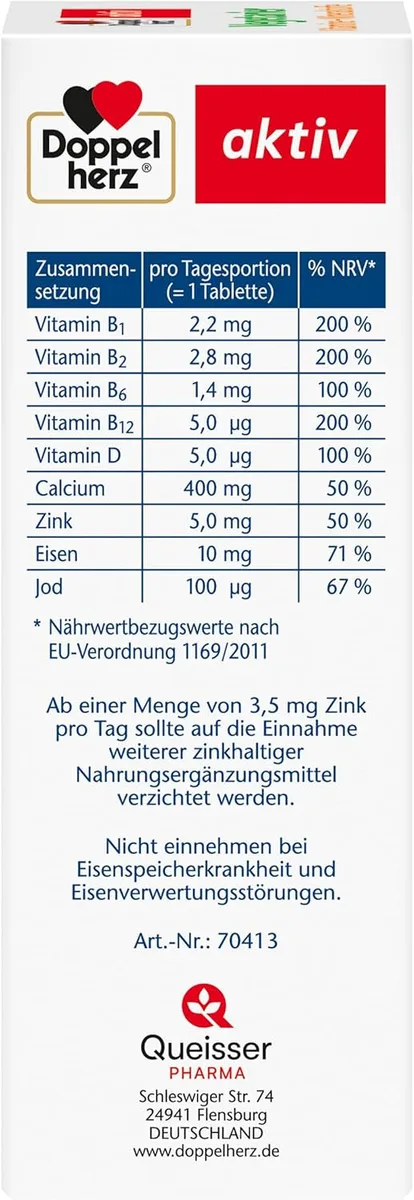 Vegetarier Vitamine + Mineralen (100 Tabletten) – Bild 3