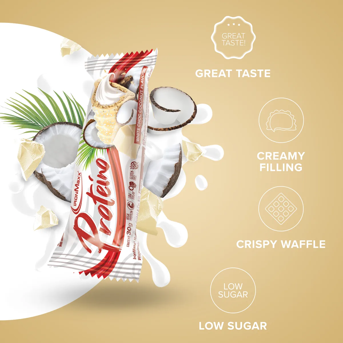 Proteino (12x30g) - White Choc Coconut – Bild 8
