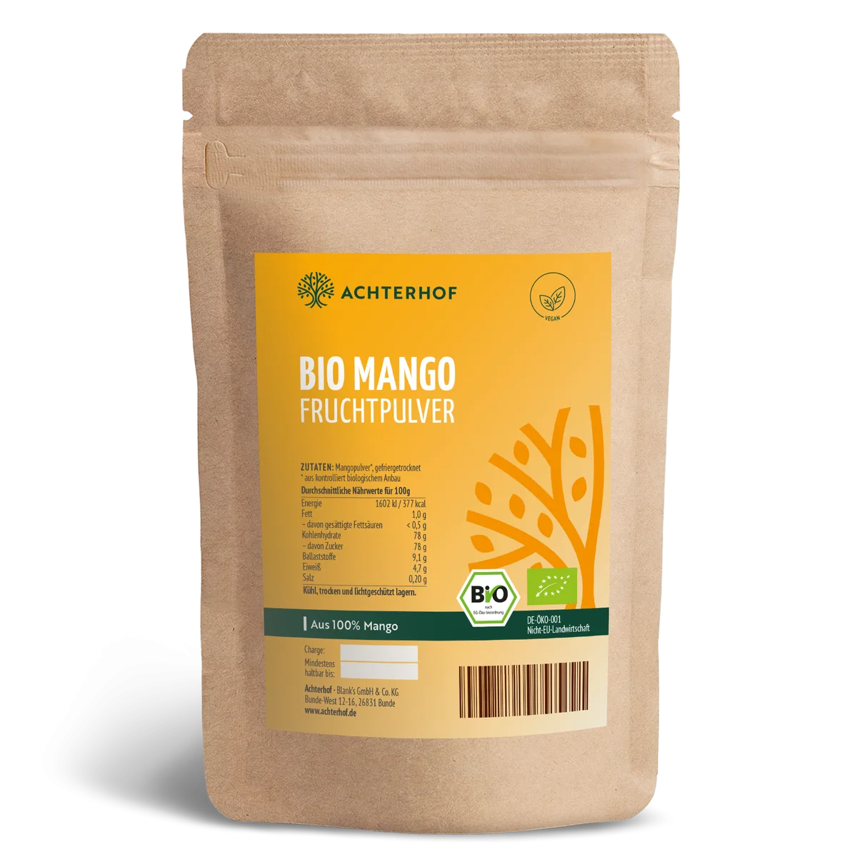 Bio Mango Fruchtpulver (100g)