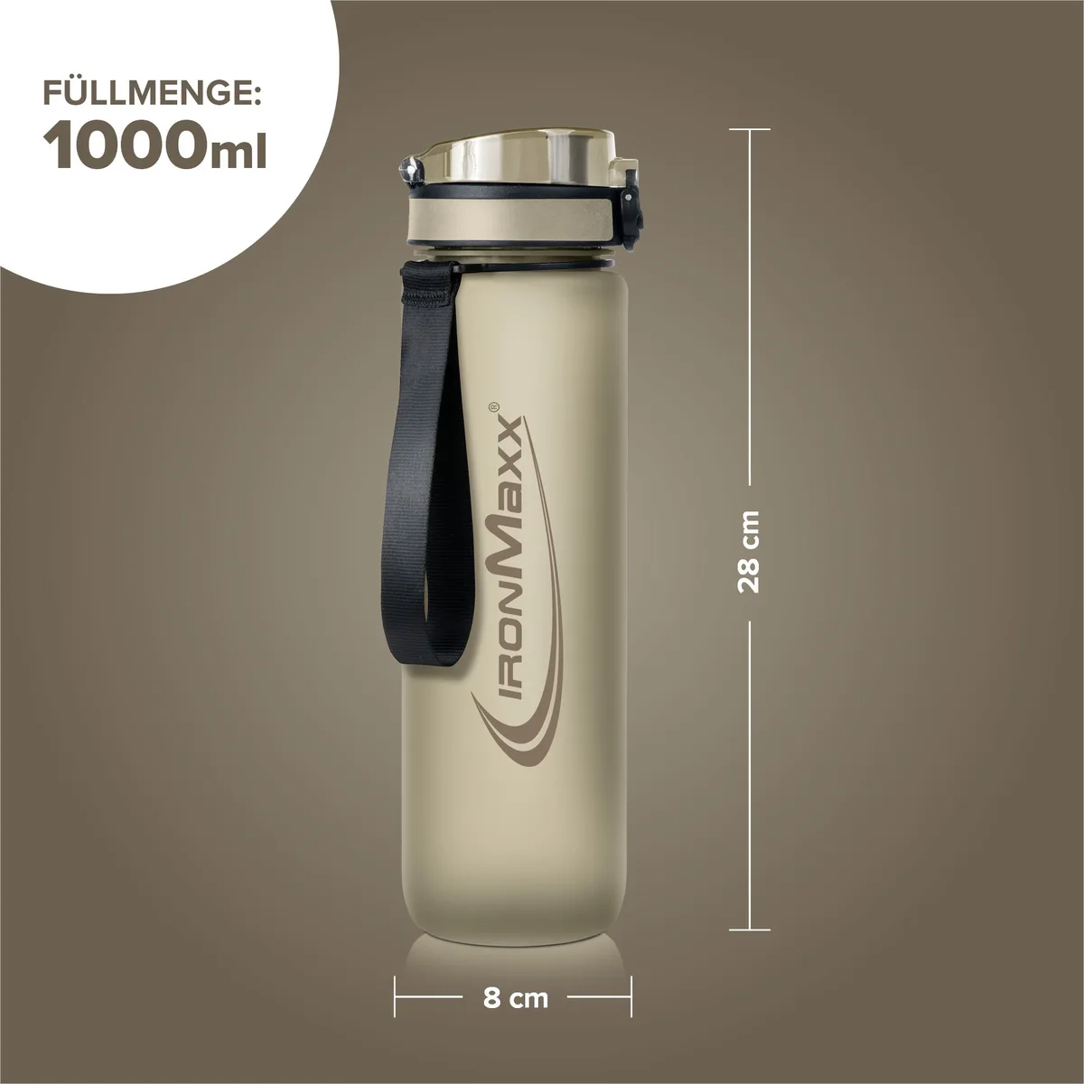 Sport Water Bottle (1000ml) - Sandstone Beige – Bild 4