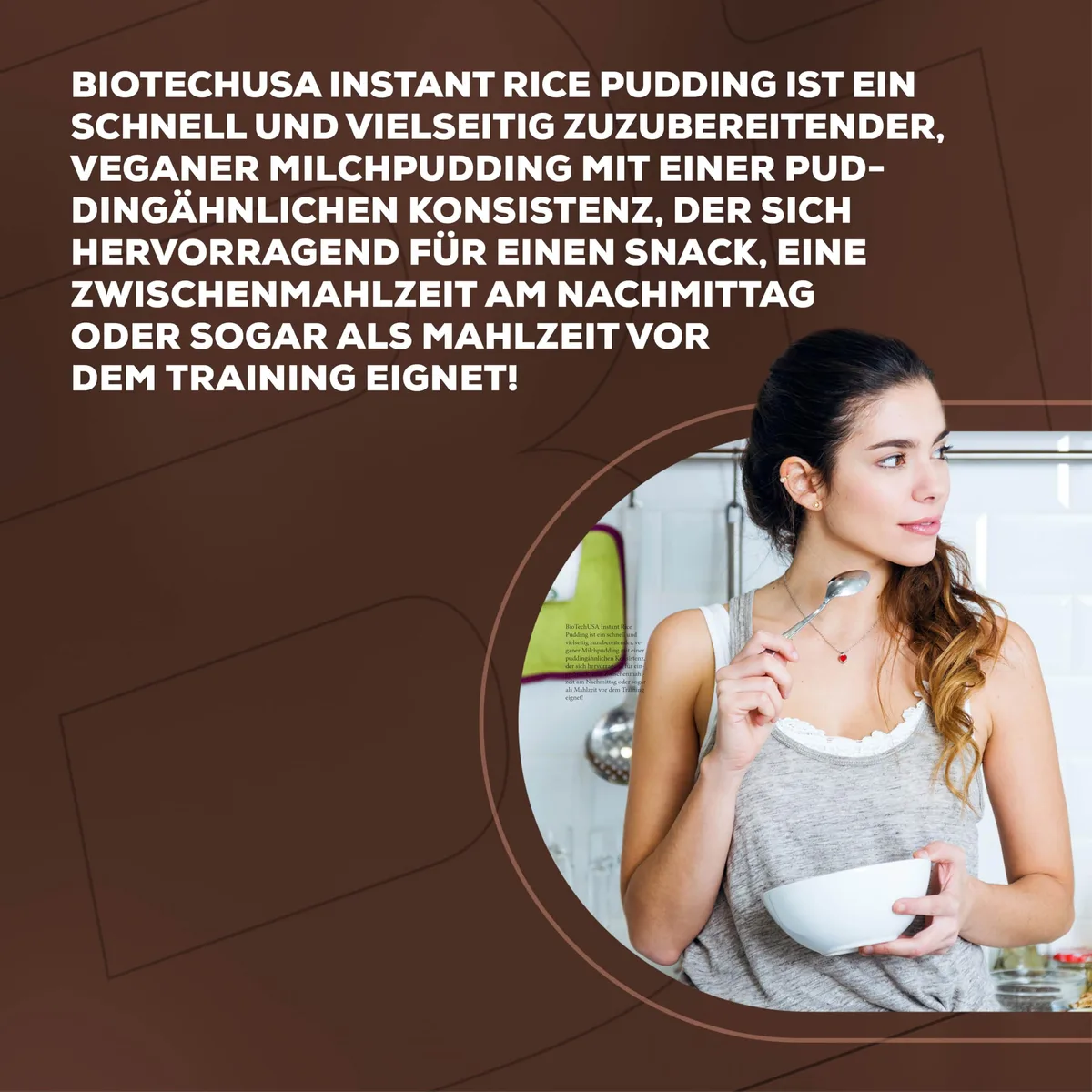 BioTechUSA Rice Pudding | Instant-Milchreis-Pulver | Vegan | Naturrein, 1000 g, ohne Geschmack – Bild 2